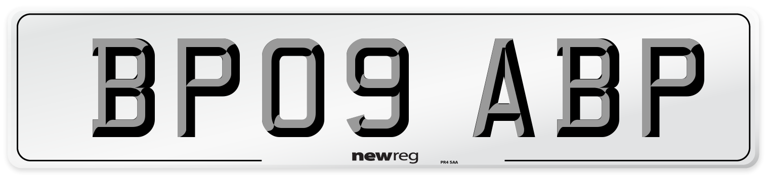 BP09 ABP Number Plate from New Reg
